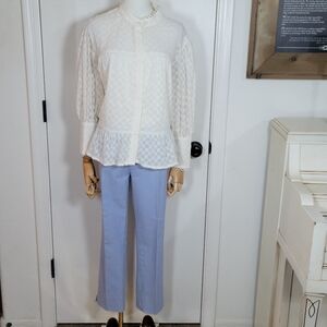 LOFT Marisa Fit Riviera Pinstripe Slim Pants Size 4 Classic Workwear Staple